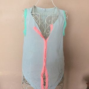 Mint green america eagle blouse